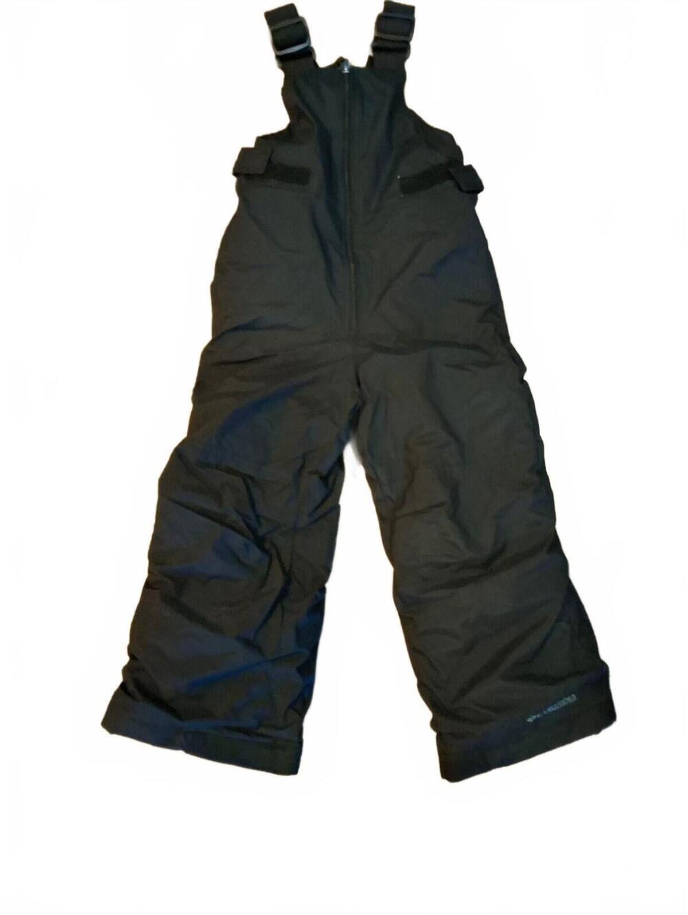 Columbia Black Insulated Snow Bib Overalls Ski Pants Kids Size XXS 4/5